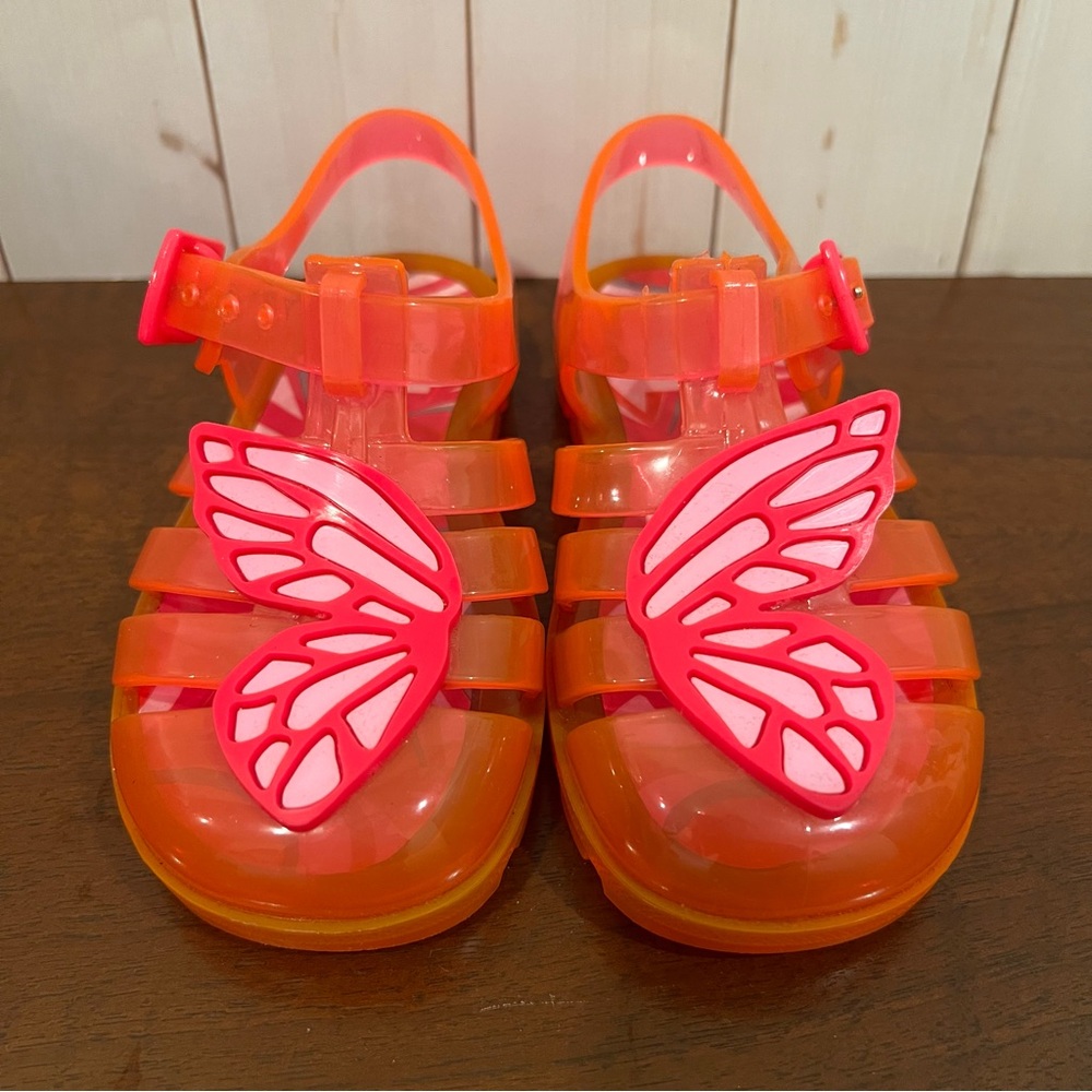 Sophia Webster Kids Sandals in Orange and Pink Butterfly - Picture 2 of 6